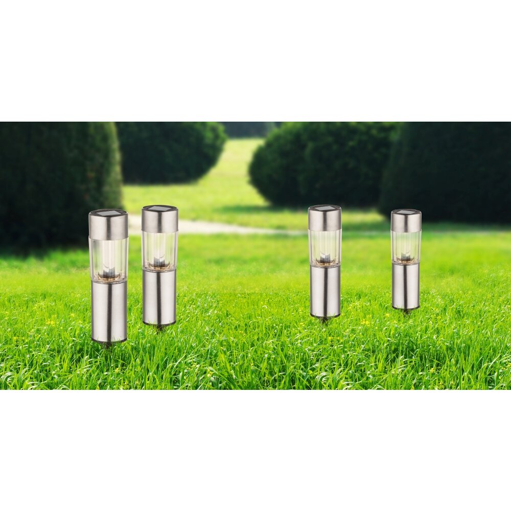 Globo SOLAR path light LED stainless steel, 4-light sources