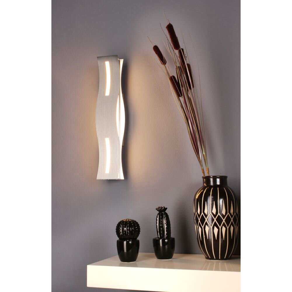 Lutec WAVE Wall Light matt nickel, 1-light source