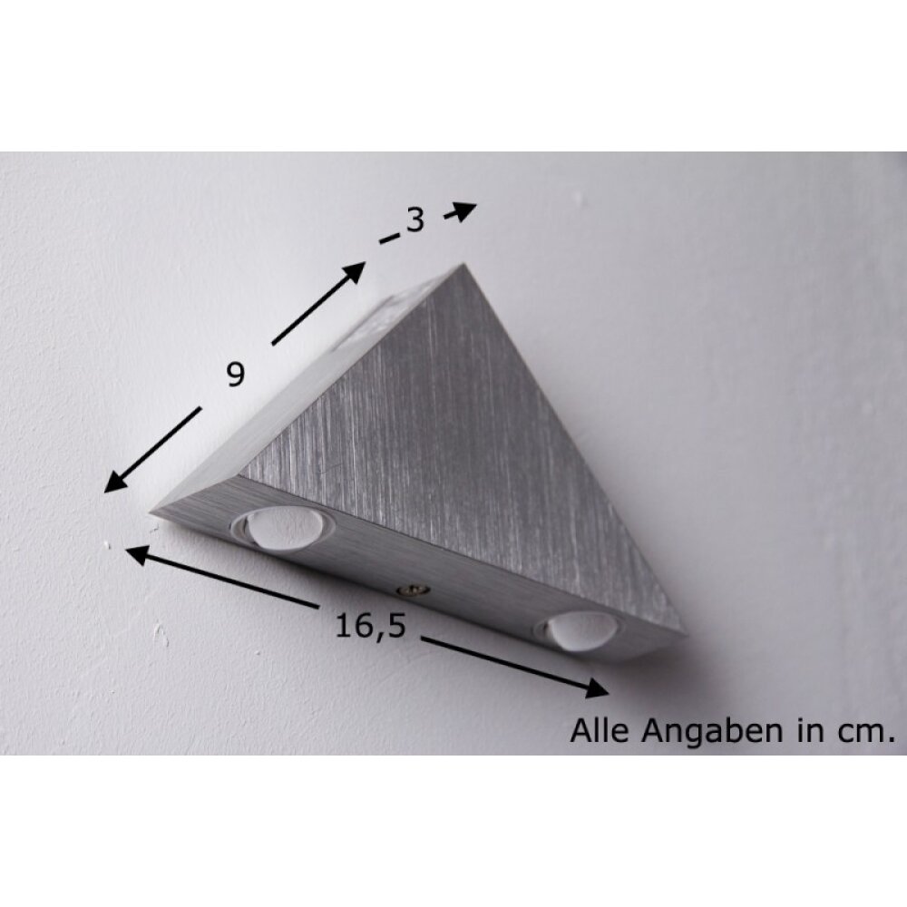 Globo GORDON wall light LED aluminium, 3-light sources