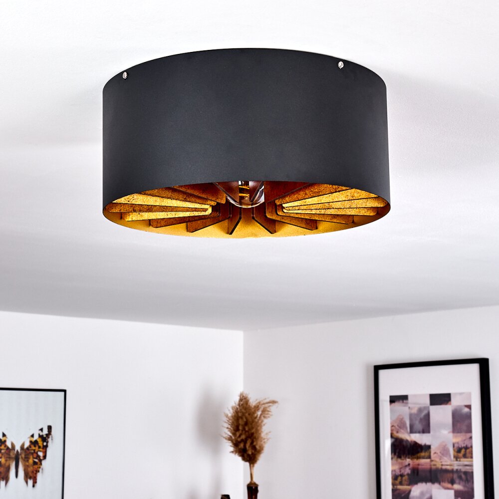 TOGO Ceiling Light brass, black, 1-light source