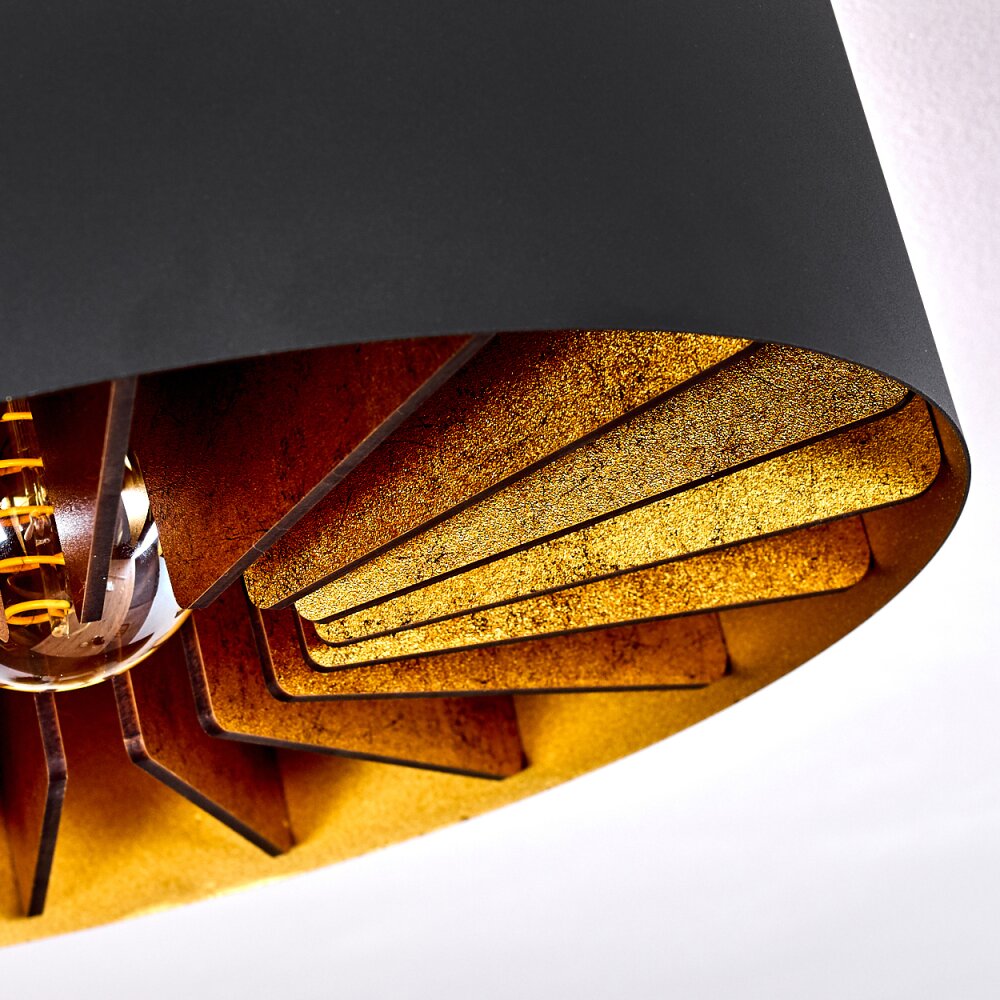 TOGO Ceiling Light brass, black, 1-light source