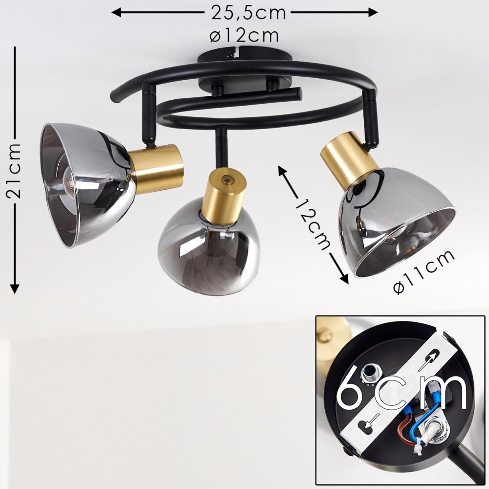 Mariefred Ceiling Light black, 3-light sources
