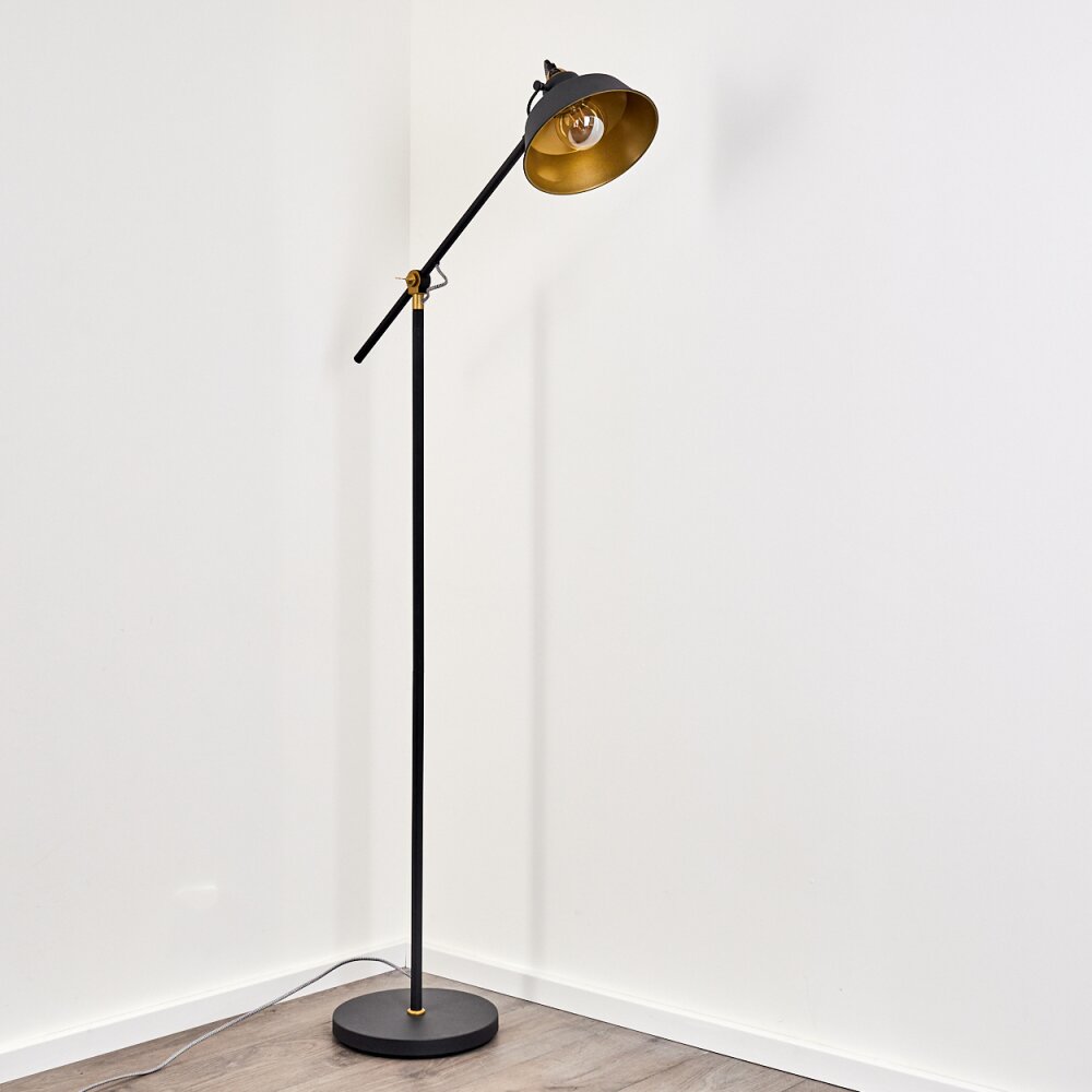 LUVEN Floor Lamp gold, black, black-gold, 1-light source