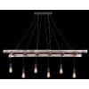 Globo IRMGARD Pendant Light Light wood, black, 6-light sources