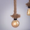 Leuchten-Direkt ROPE Pendant Light brown, black, 2-light sources