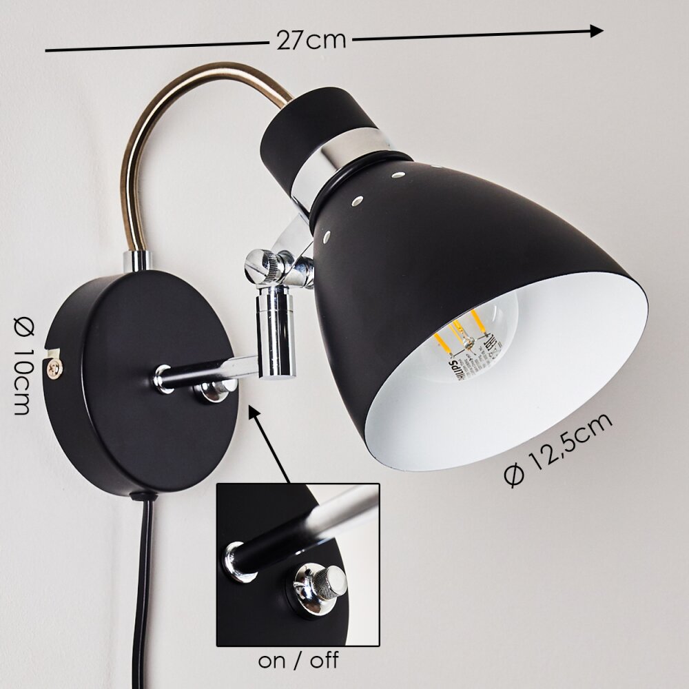 Stranderott Wall Light black, 1-light source