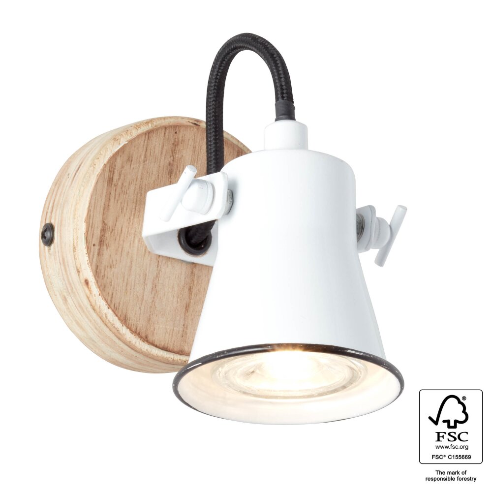 Brilliant Seed Wall Light Light wood, white, 1-light source
