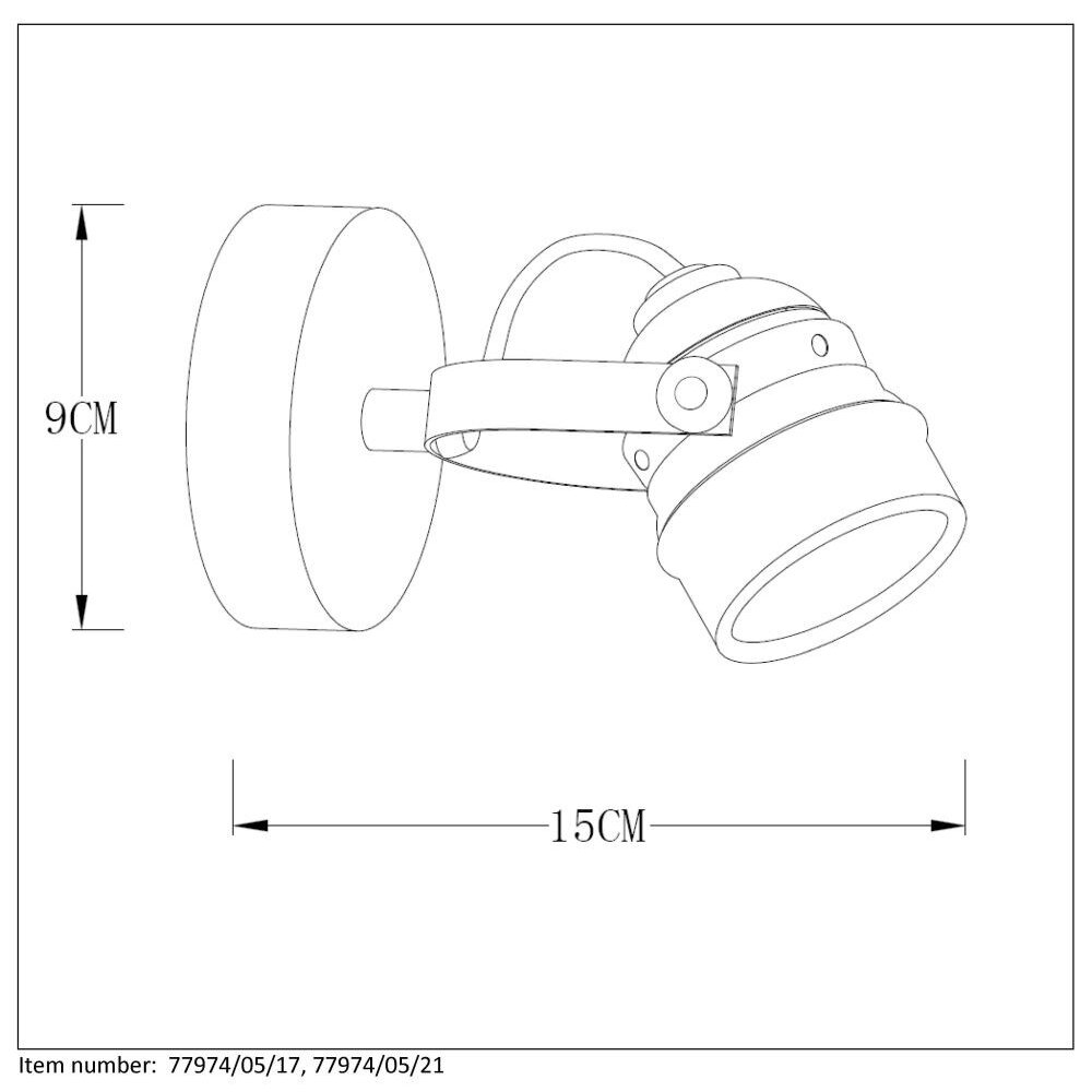 Lucide CIGAL spot copper, 1-light source