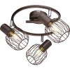 Globo Akin ceiling spotlight brown, 3-light sources