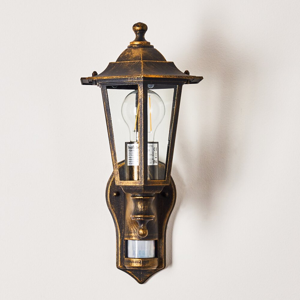 Loria Outdoor Wall Light brown, gold, 1-light source