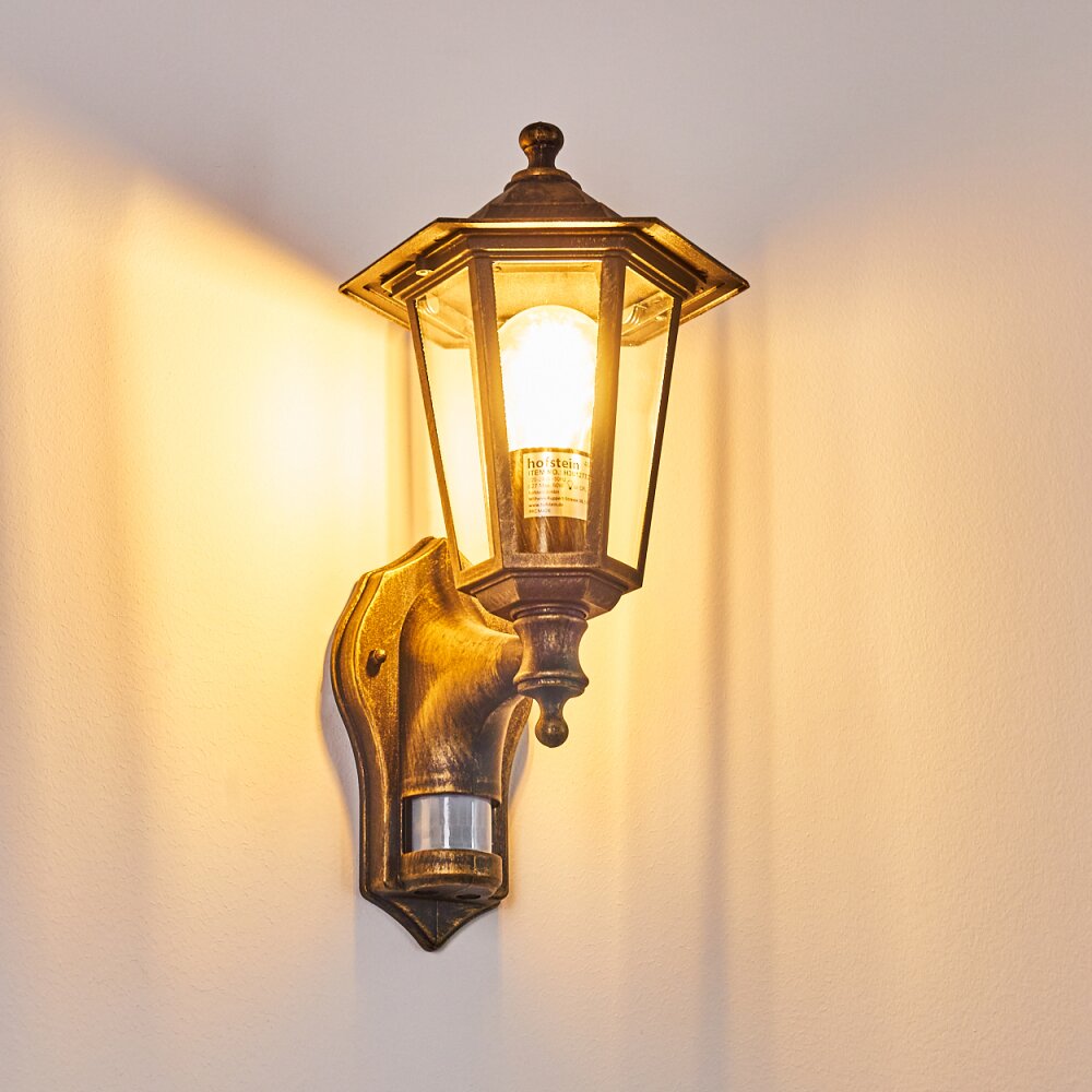 Loria Outdoor Wall Light brown, gold, 1-light source