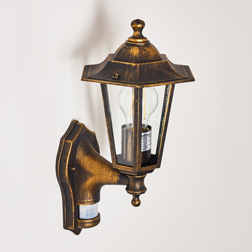 Loria Outdoor Wall Light brown, gold, 1-light source
