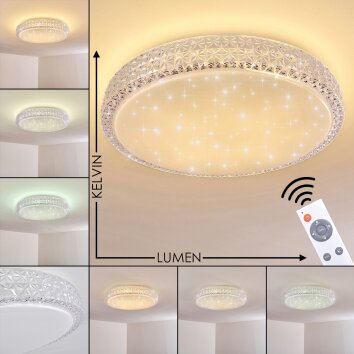 Norra Ceiling Light LED white, 1-light source, Remote control