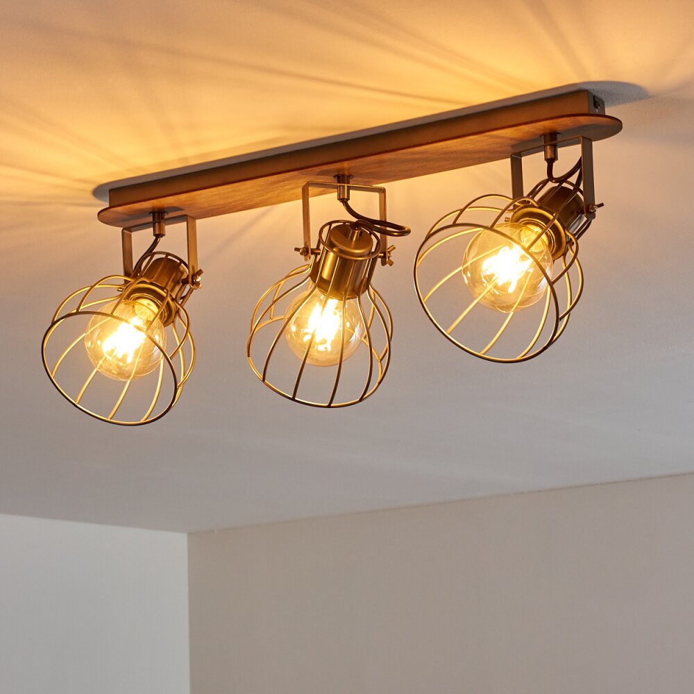 Bitterroot Ceiling Light grey, Dark wood, 3-light sources