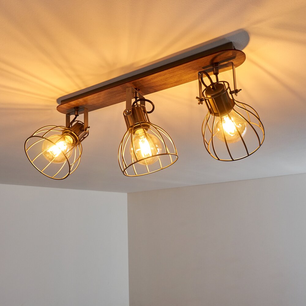 Bitterroot Ceiling Light grey, Dark wood, 3-light sources