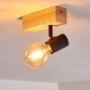 BARBENGO Ceiling Light Light wood, black, 1-light source