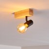 BARBENGO Ceiling Light Light wood, black, 1-light source