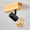 BARBENGO Ceiling Light Light wood, black, 1-light source