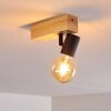 BARBENGO Ceiling Light Light wood, black, 1-light source