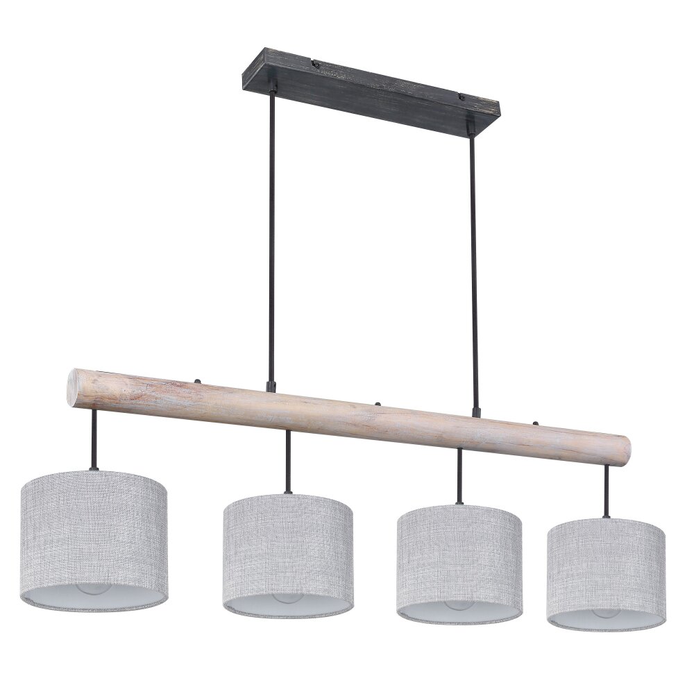 Globo ROGER Pendant Light grey, black, 4-light sources