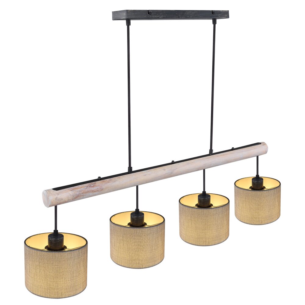 Globo ROGER Pendant Light grey, black, 4-light sources