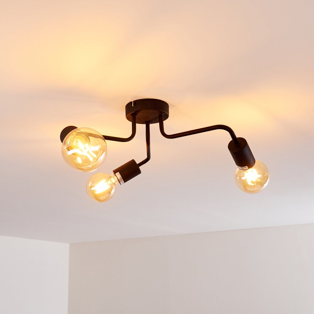 VALCOLLA Ceiling Light black, 3-light sources