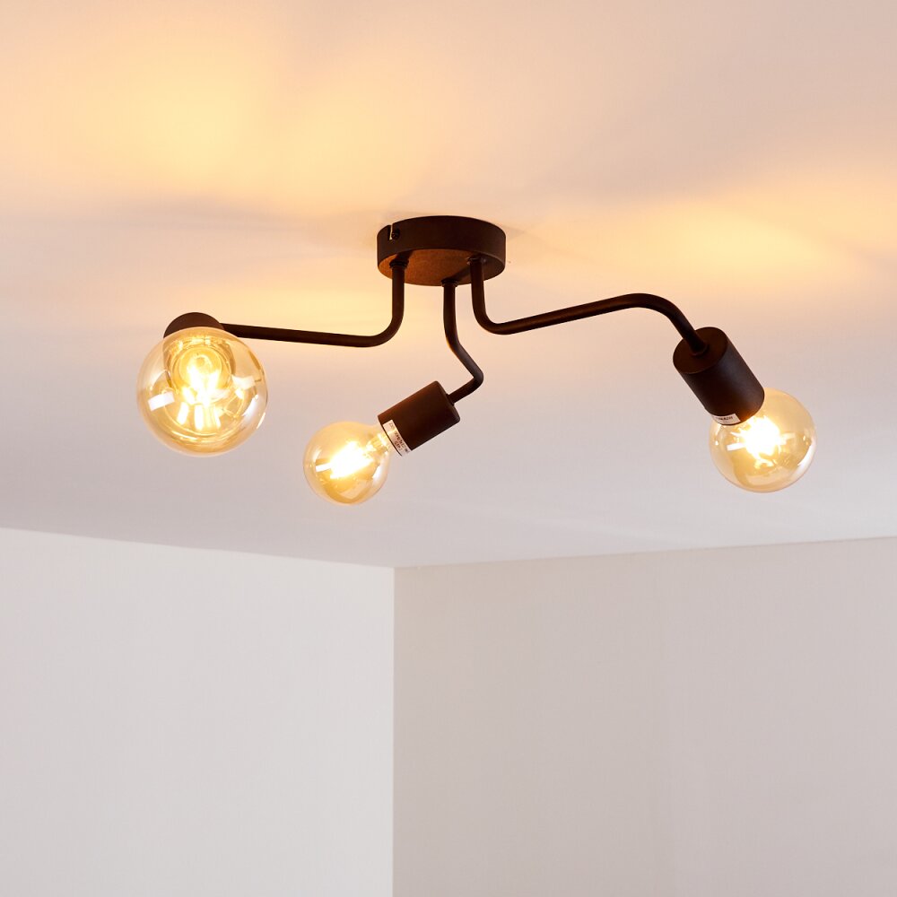 VALCOLLA Ceiling Light black, 3-light sources