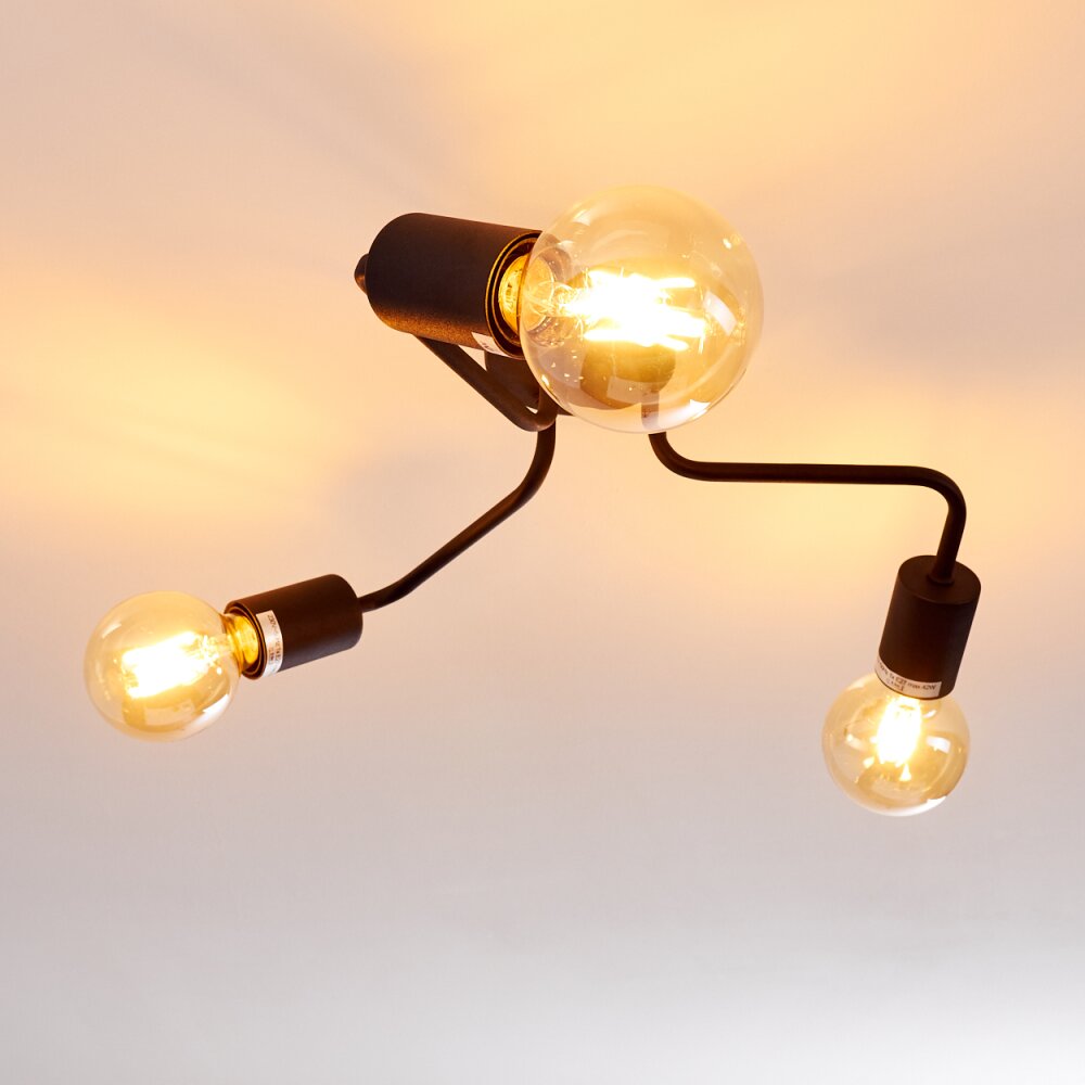 VALCOLLA Ceiling Light black, 3-light sources