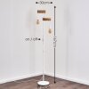 Barbengo Floor Lamp brown, white, 2-light sources