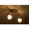 Globo LORD ceiling spotlight Light wood, matt nickel, 2-light sources