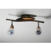 Globo LORD ceiling spotlight Light wood, matt nickel, 2-light sources