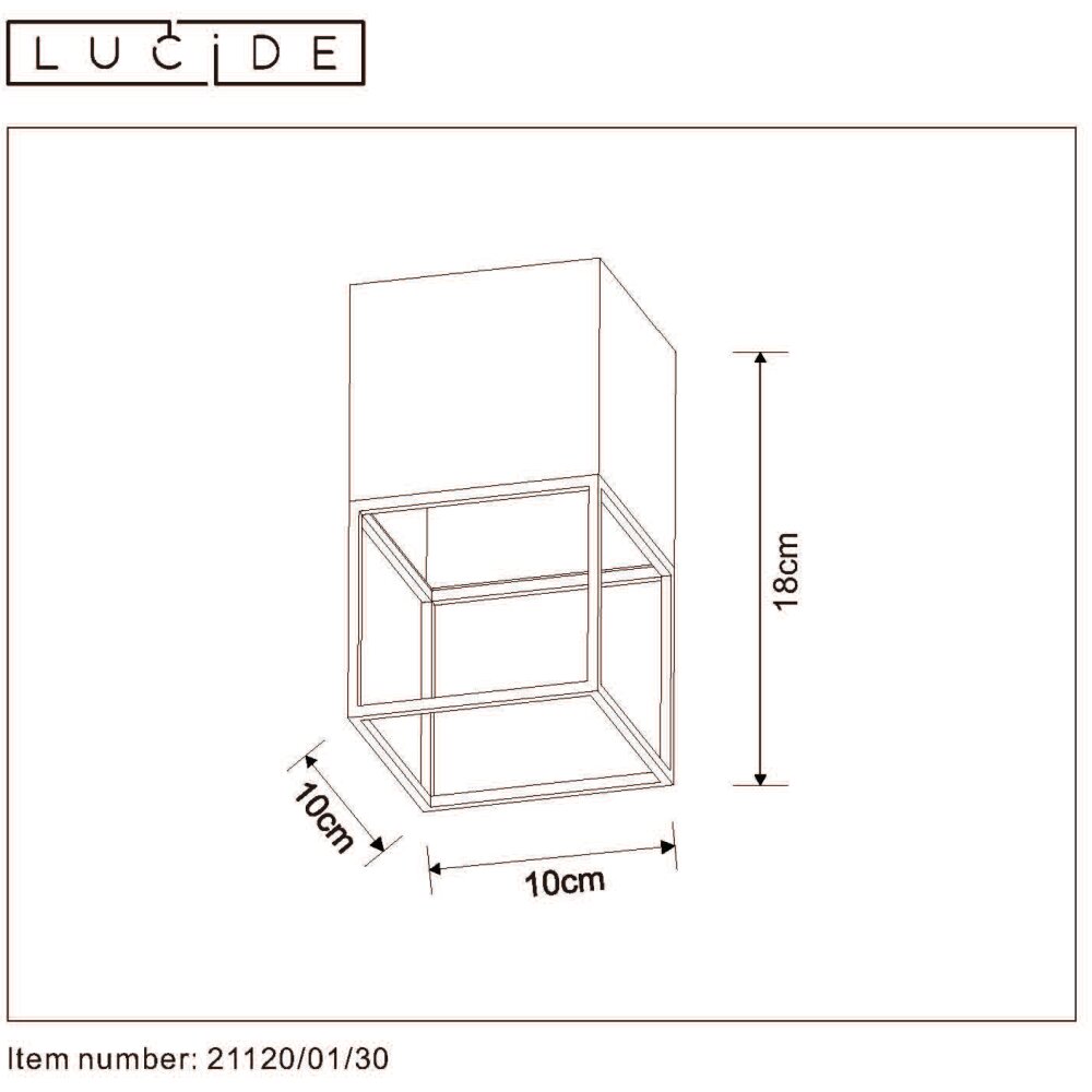 Ceiling Light Lucide RIXT black, 1-light source