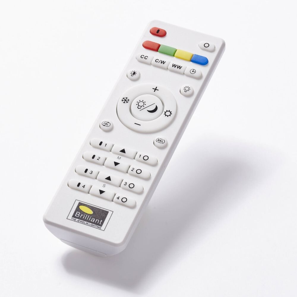 Brilliant EDNA Ceiling Light LED chrome, 1-light source, Remote control, Colour changer