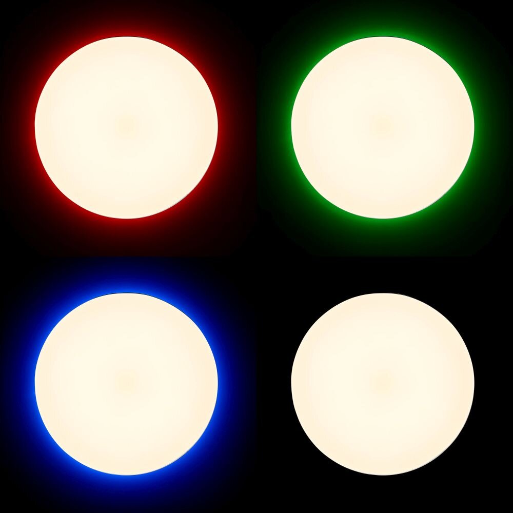 Brilliant EDNA Ceiling Light LED chrome, 1-light source, Remote control, Colour changer