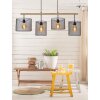 Lucide BASKETT Pendant Light black, 4-light sources