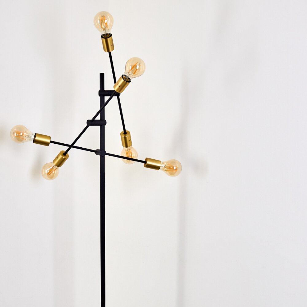 Coppet Floor Lamp black-gold, 6-light sources