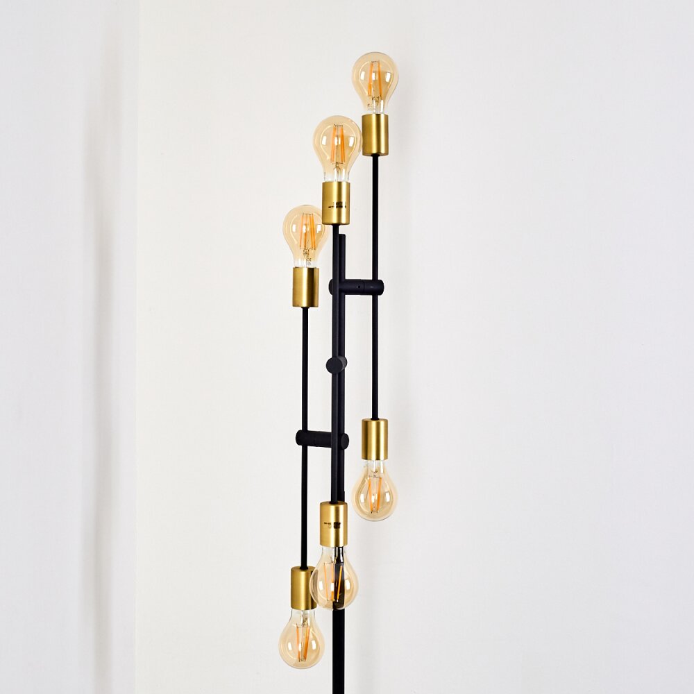 Coppet Floor Lamp black-gold, 6-light sources