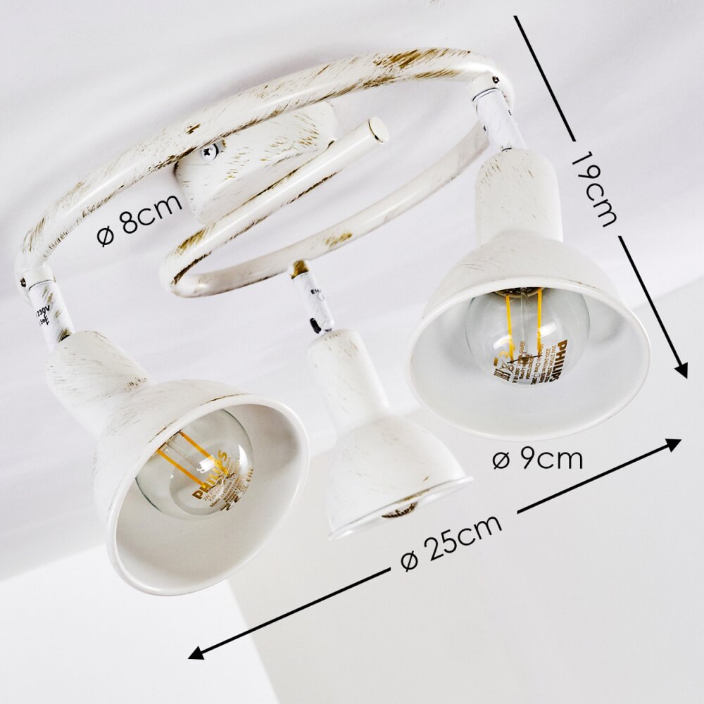 POLMAK Ceiling light gold, white, 3-light sources