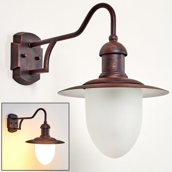 Lucide Aruba outdoor wall light brown, rust-coloured, 1-light source