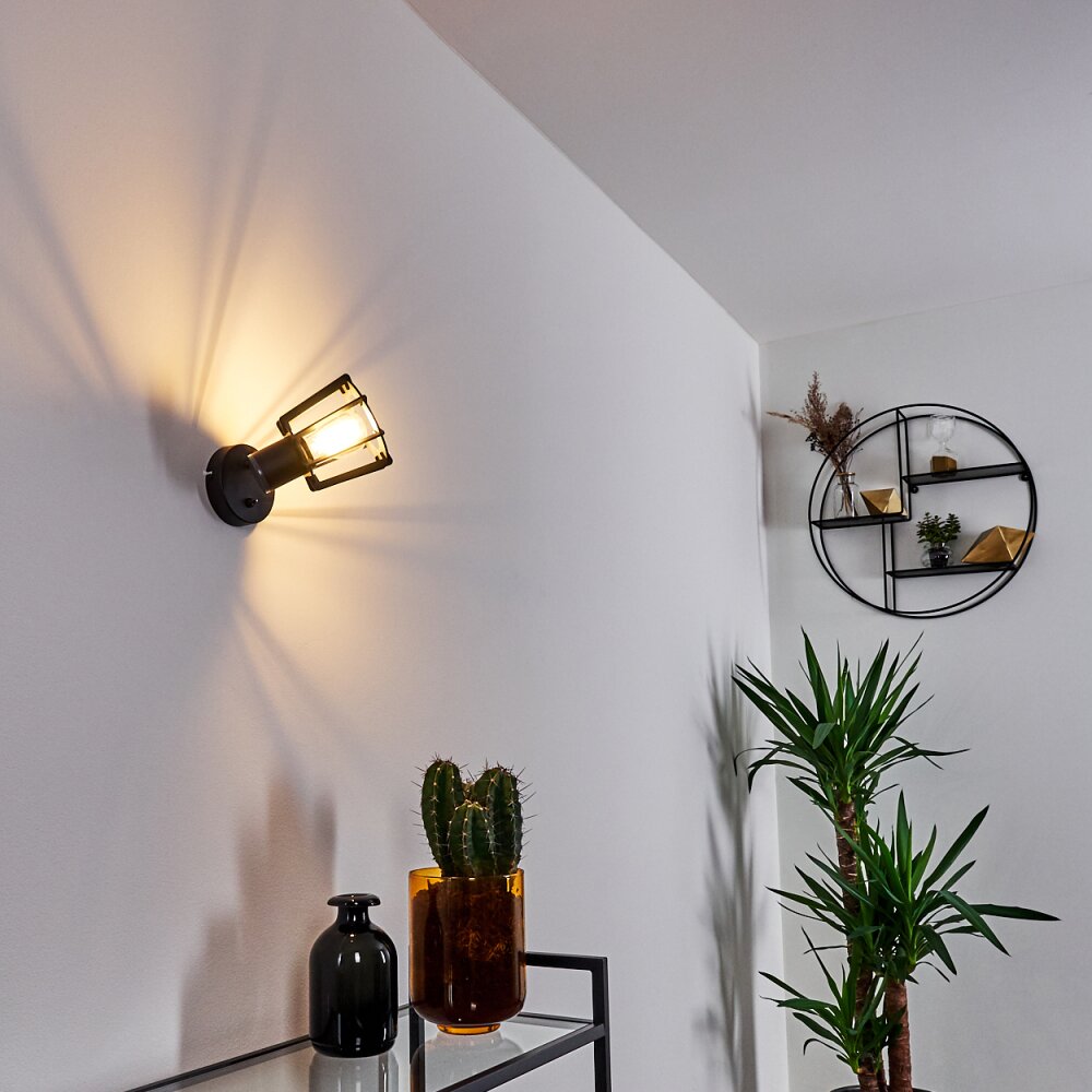 RIETI Wall Light black, 1-light source