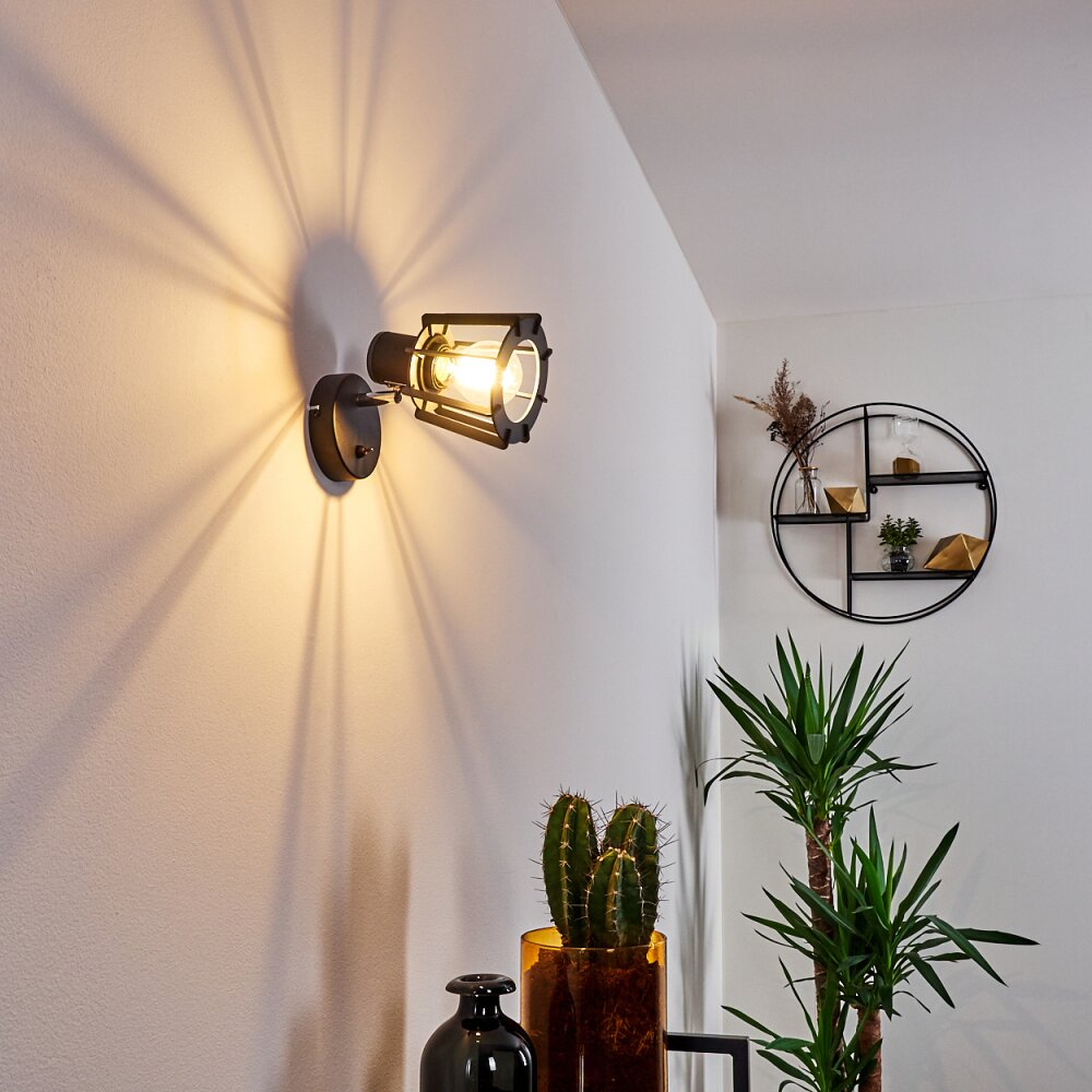 RIETI Wall Light black, 1-light source