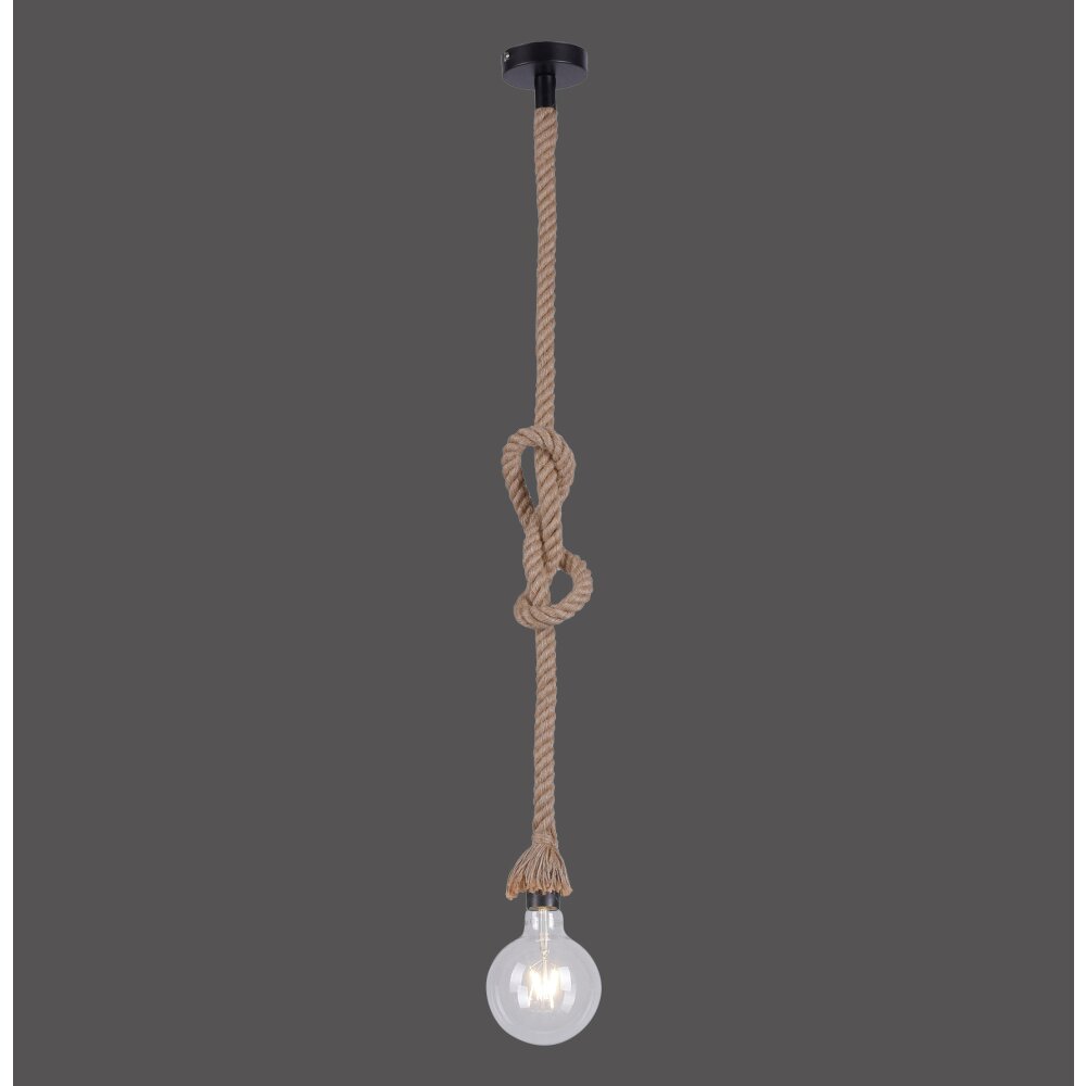 Pendant Light Leuchten Direkt ROPE brown, black, 1-light source