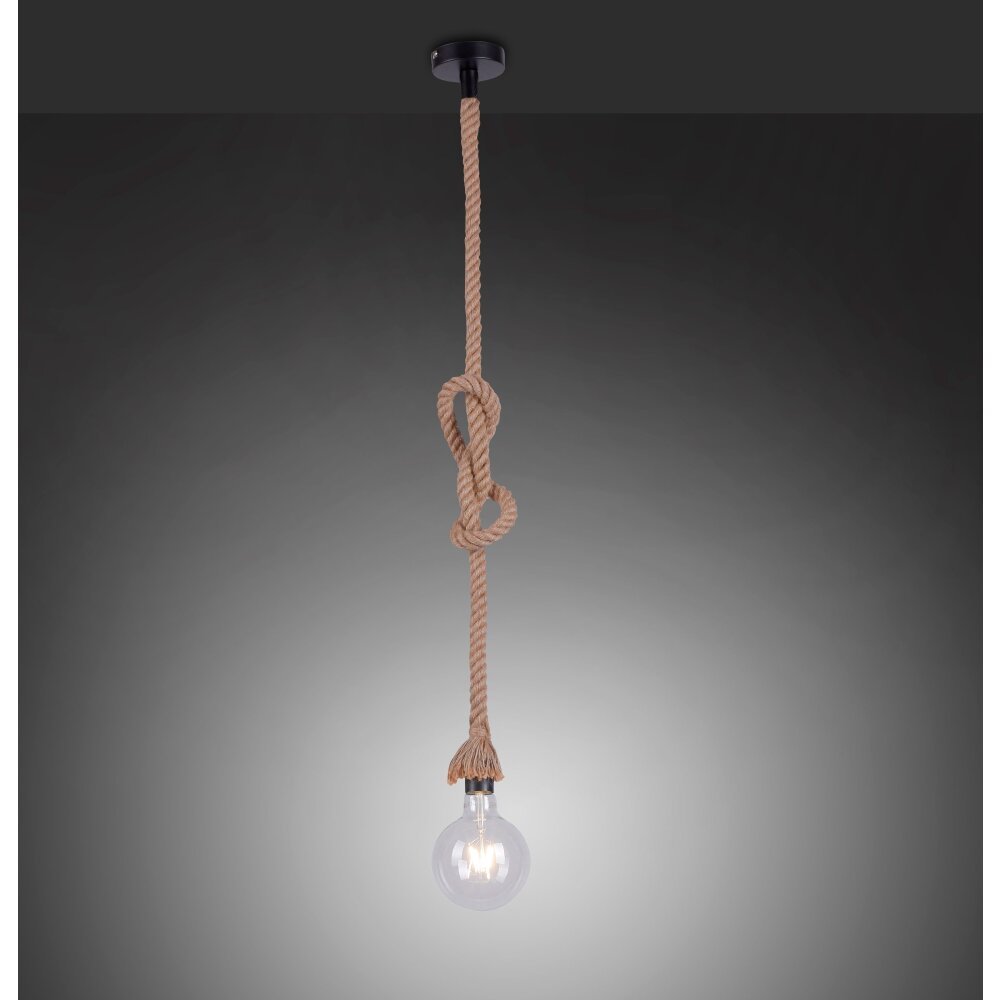 Pendant Light Leuchten Direkt ROPE brown, black, 1-light source