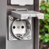 Abilene outdoor socket stainless steel, grey