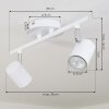 Chennai Ceiling Light LED chrome, white, 2-light sources