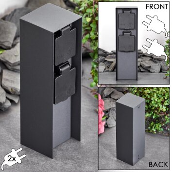 Abilene outdoor socket anthracite