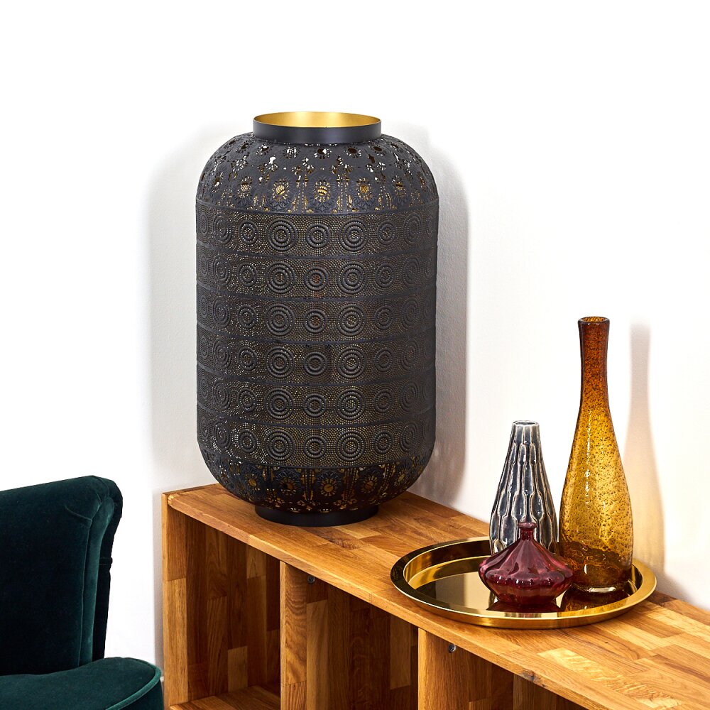 BLANES Floor Lamp black-gold, 1-light source