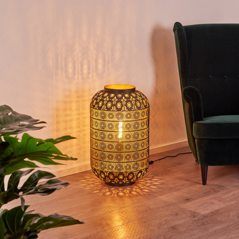 BLANES Floor Lamp black-gold, 1-light source