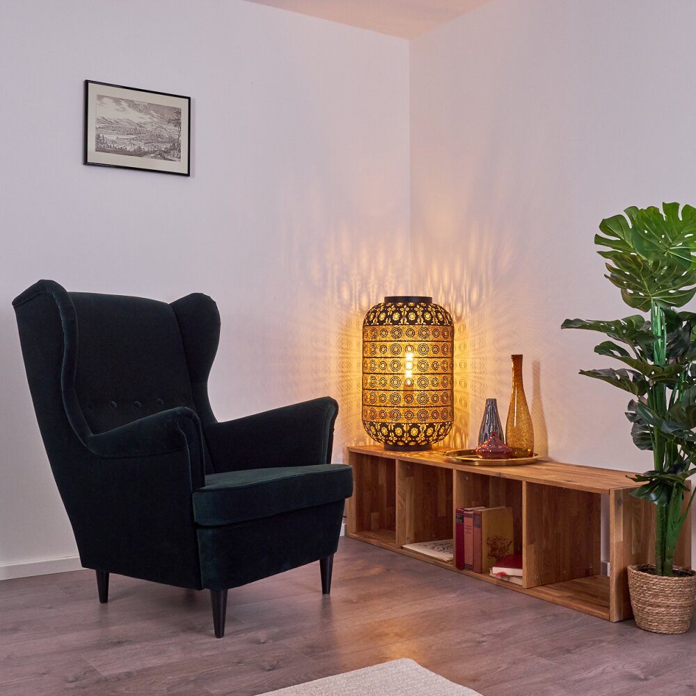 BLANES Floor Lamp black-gold, 1-light source