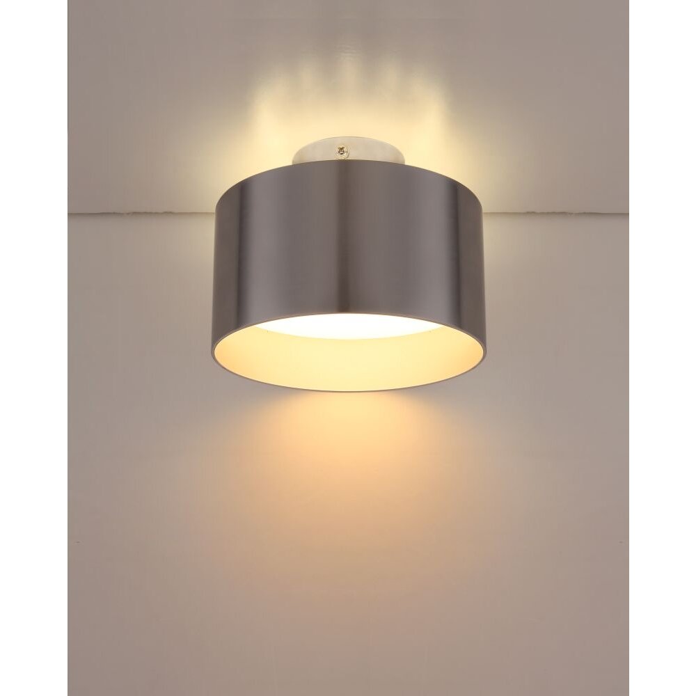 Ceiling Light Globo JENNY LED matt nickel, 1-light source